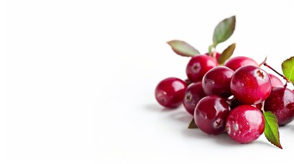 Obraz premium Cranberry fruit. Cranberry isolated on white background.