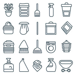 Set of stationery line icon set. Included the icons as color pencil, note, drawing stationery, file folder, color swatch and more customize color, stroke width control , easy resize. 