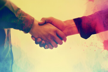 handshake between two people and the dollar,Generative AI