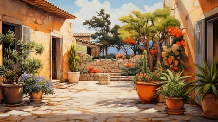 Fototapeta premium street in the village