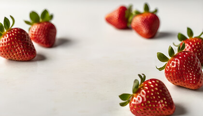 Juicy strawberry on white background
