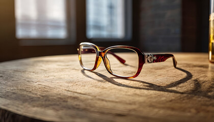 
Sunglasses in the sunset light