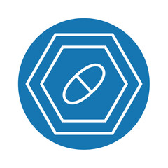 Beta-blockers line black icon. Vector isolated button.