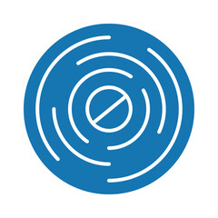 Tranquilizers  line black icon. Vector isolated button.