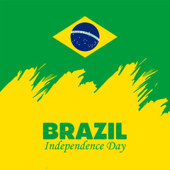 brazil independence day vector illustration. It is suitable for card, banner, or poster