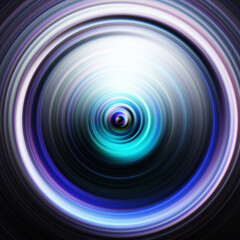 Colorful radial motion effect. Abstract rounded background. Color curves and sphere. Multi color gradient rings and circles wallpaper. Colored texture backdrop and banner.