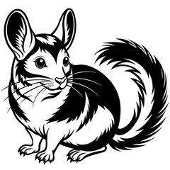 solid-black-outline-chinchilla-animal-vector 
