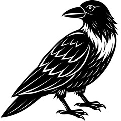 solid-black-outline-common-raven-animal-vector