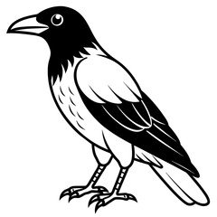 solid-black-outline-common-raven-animal-vector