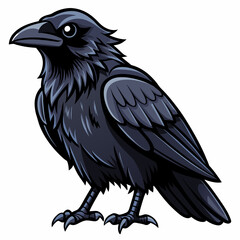 solid-black-outline-common-raven-animal-vector