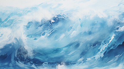 the sea and wave top view, AI-generated