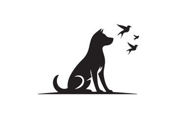 Dog logo icon Vector art Illustration