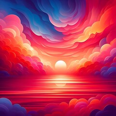 Fototapeta premium sunset over the sea