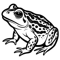 solid-black-outline-common-toad-animal-vector 
