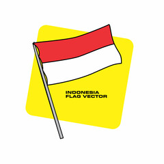illustration of a indonesian flag