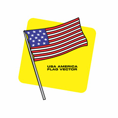 american flag vector illustration