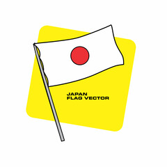 japanese flag vector drawing illustration