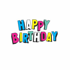 happy birthday message text vector