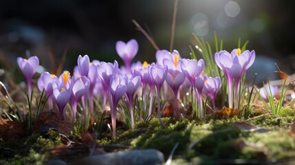 spring crocus flowers