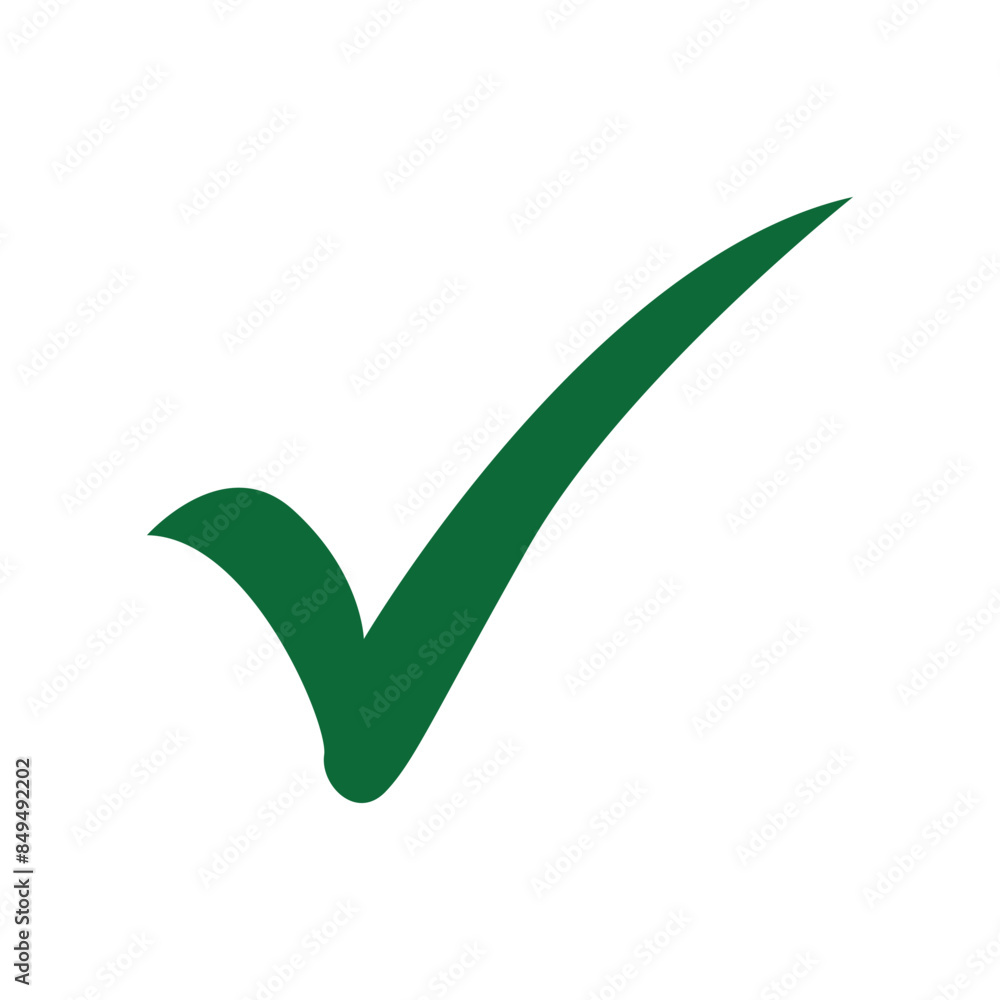 Poster green check mark vector. check mark icon. tick mark symbol vector. shield with check mark icon. vect