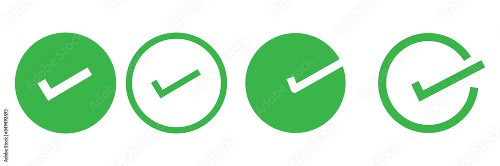 Poster check mark sign icon vector. black check mark on white background. approved icon. vector illustratio