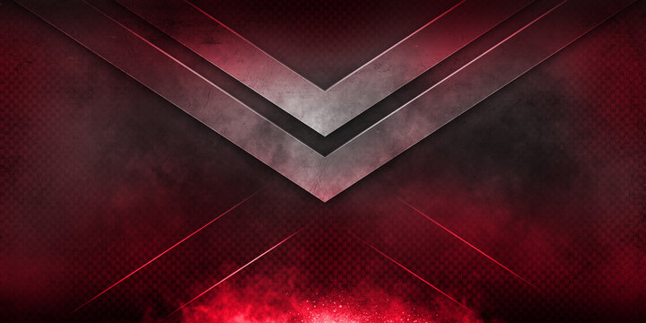 Blank Template with Abstract Arrow Pattern and Smoke Effects