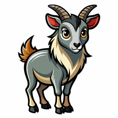 solid-black-outline-goral-animal-vector