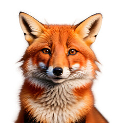 Fototapeta premium A stunning portrait of a red fox, showcasing its vibrant reddish-orange fur and piercing amber eyes