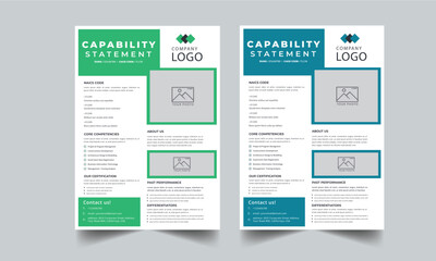 Capability Statement Template Design.