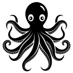  Cute octopus vector silhouette
