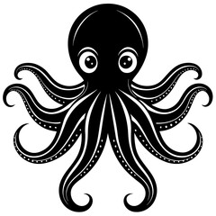  Cute octopus vector silhouette