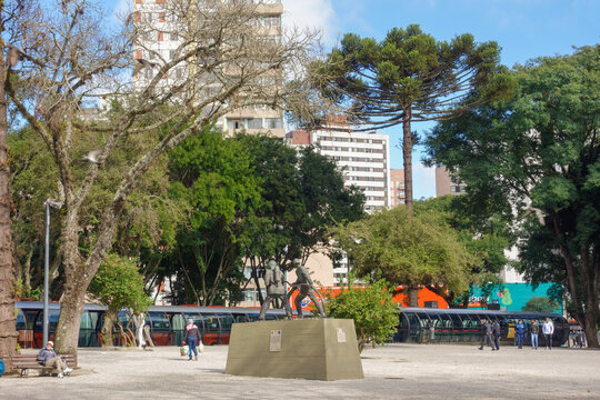 Curitiba, Brazil: Rui Barbosa plaza, historic center downtown