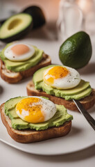 Avocado Toast With Egg Slices