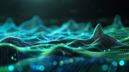 Abstract wallpaper of wavy particle wallpaper