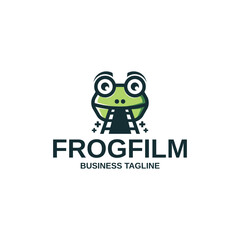Fototapeta premium frog film logo vector
