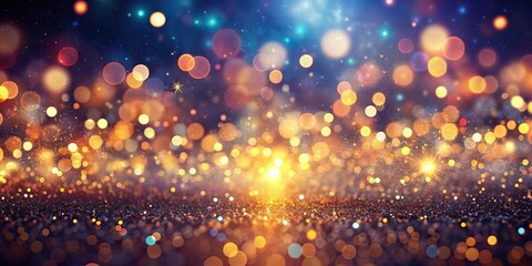 Abstract bokeh background with glowing particles, abstract, bokeh, background, glow, particles, lights, festive