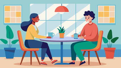 two-people-discussing-by-sitting-on-chairs-around