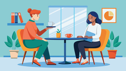 two-people-discussing-by-sitting-on-chairs-around