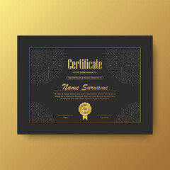Luxury achievement certificate best award diploma design