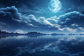 night sky and moon