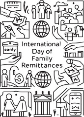 Naklejka premium International Day of Family Remittances