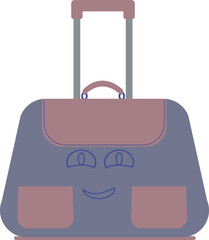 Smiling travel bag for travel design banner advertising.