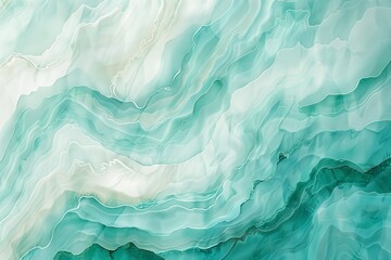 Obraz premium Tranquil Waves: Abstract Aquatic Textures in Soft Turquoise Tones