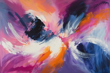 Colorful Emotions: Abstract Expressionist Painting with Bold Brush Strokes