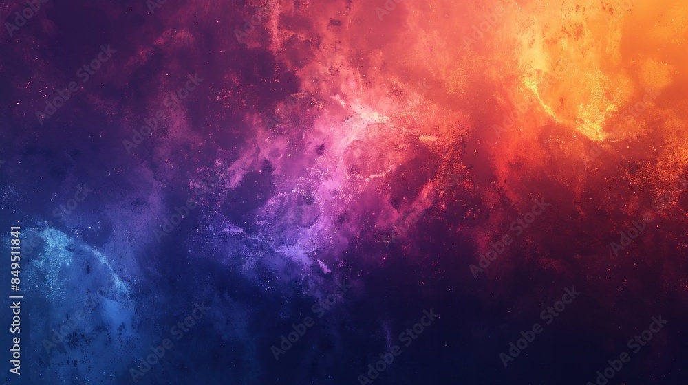 Wall mural a dark grainy gradient background with transitions from orange to purple and blue, ideal for a moder - Wall murals