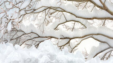 Obraz premium Abstract snow covered branches