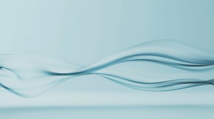 Obraz premium Abstract detailed sound waves levitating in the air with light waves, set against a vibrant blue background. The 3D depiction highlights the dynamic and intricate patterns of the waves. 