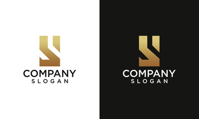 Letter S logo collection initial logo inspiration creative concept with gold gradient color
