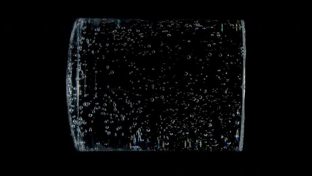 Real Soda Bubbles On Black Background