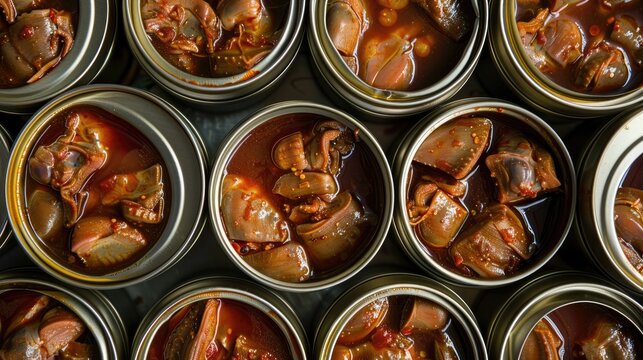 Canned food Barbecued poultry gizzards